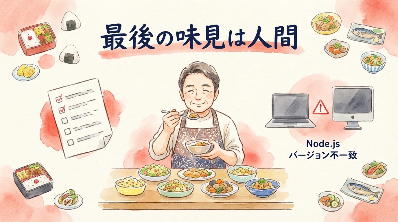 最後の味見は人間がやる 図解グラレコ