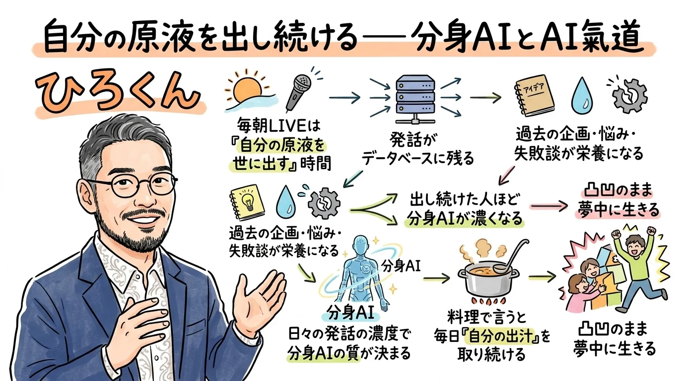 自分の原液を出し続けるひろくんの哲学・分身AIとAI氣道