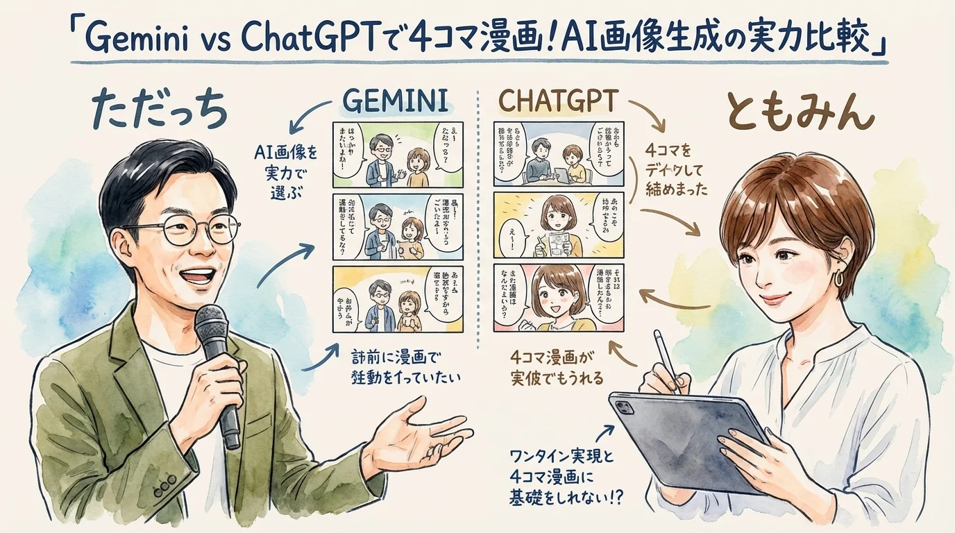 Gemini×4コマ漫画で伝わるデザイン制作LIVE グラレコ全体図