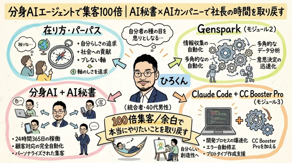 分身AIエージェント集客100倍講座 HERO グラレコ