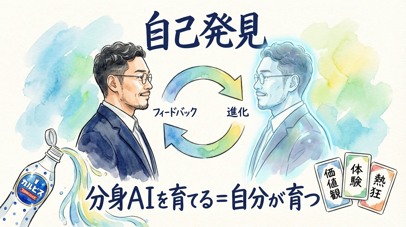ひろくんコラム図解 分身AIを育てる＝自己発見