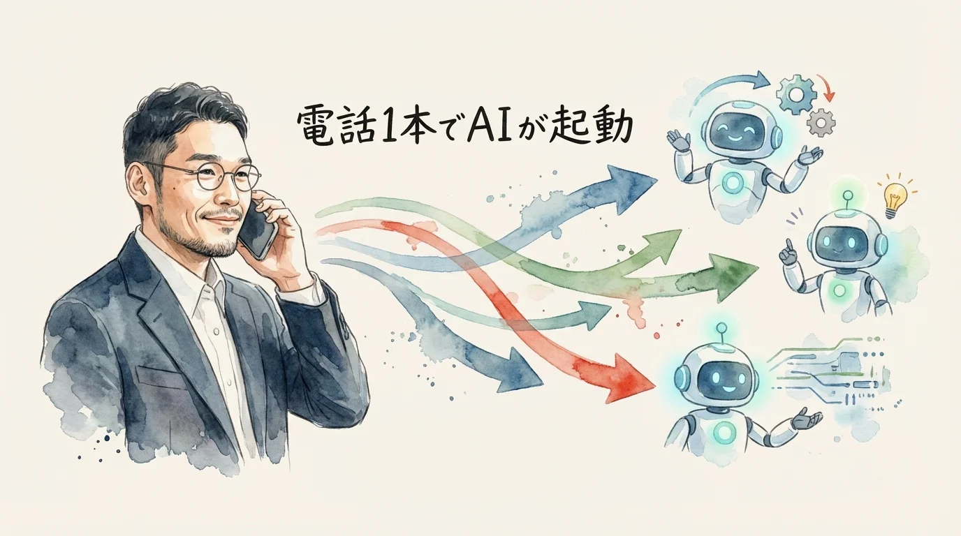 AI秘書に電話デモ グラレコ
