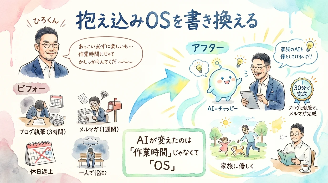 ひろくんコラム 抱え込みOSを書き換える 図解