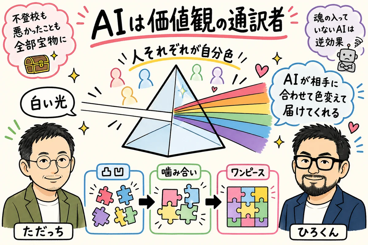 AIは通訳者 凸凹がワンピースになる