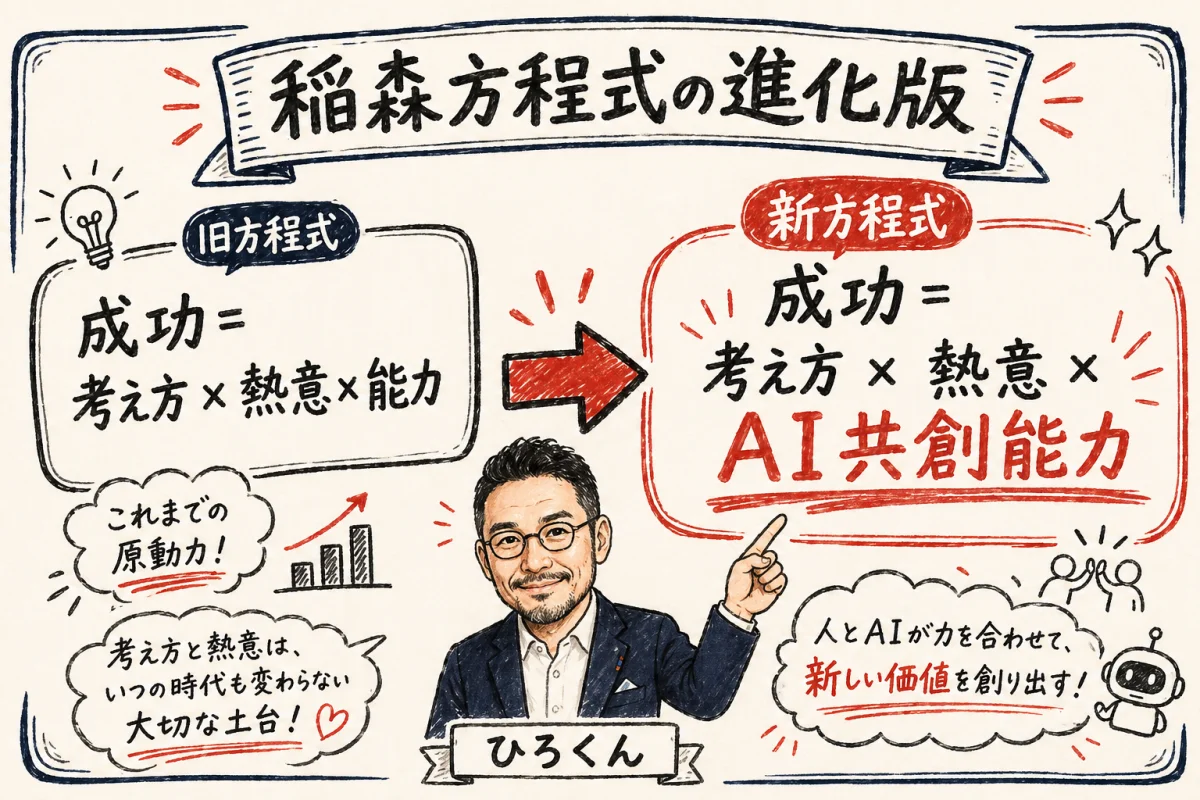 稲森方程式 考え方×熱意×AI共創能力