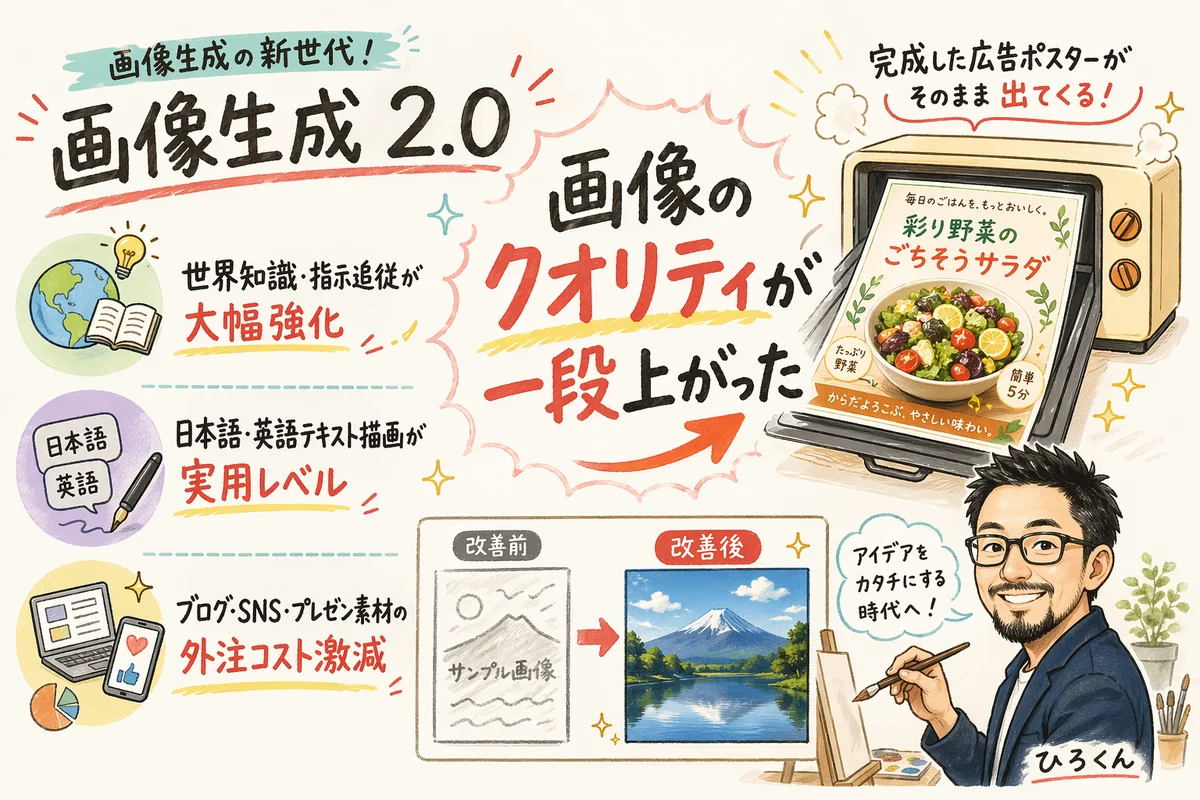 ChatGPT Images 2.0で高品質な画像が1プロンプトで生成される様子