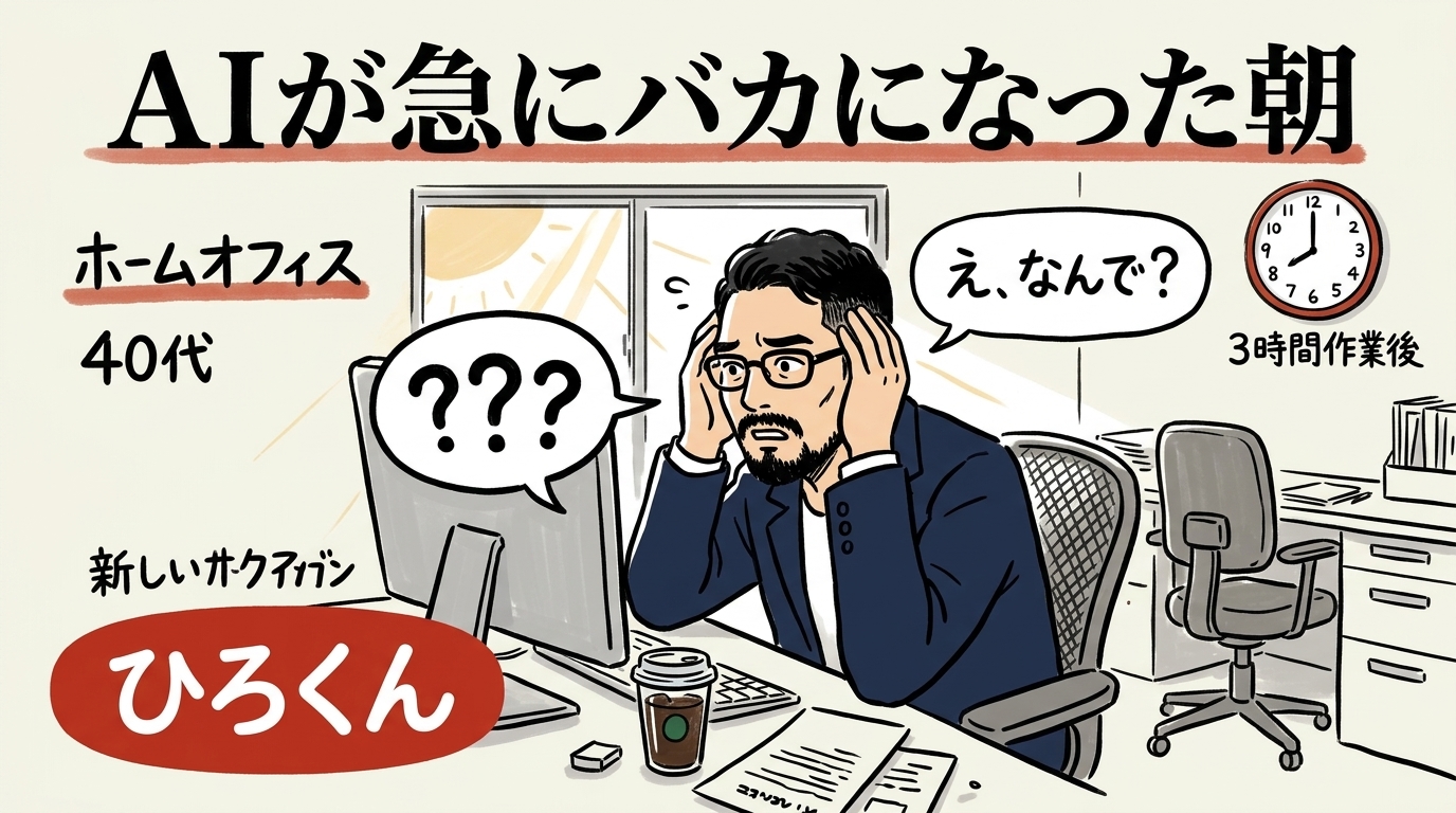 AIが急にバカになった朝 困惑するひろくん
