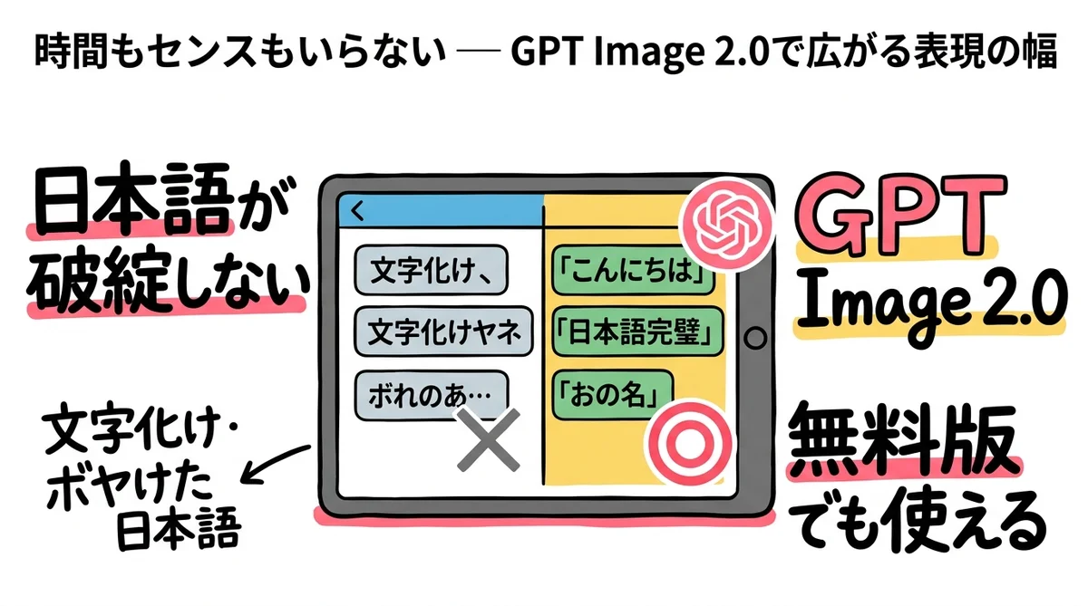 GPT Image 2.0で日本語が破綻しない画像生成の見出し図解
