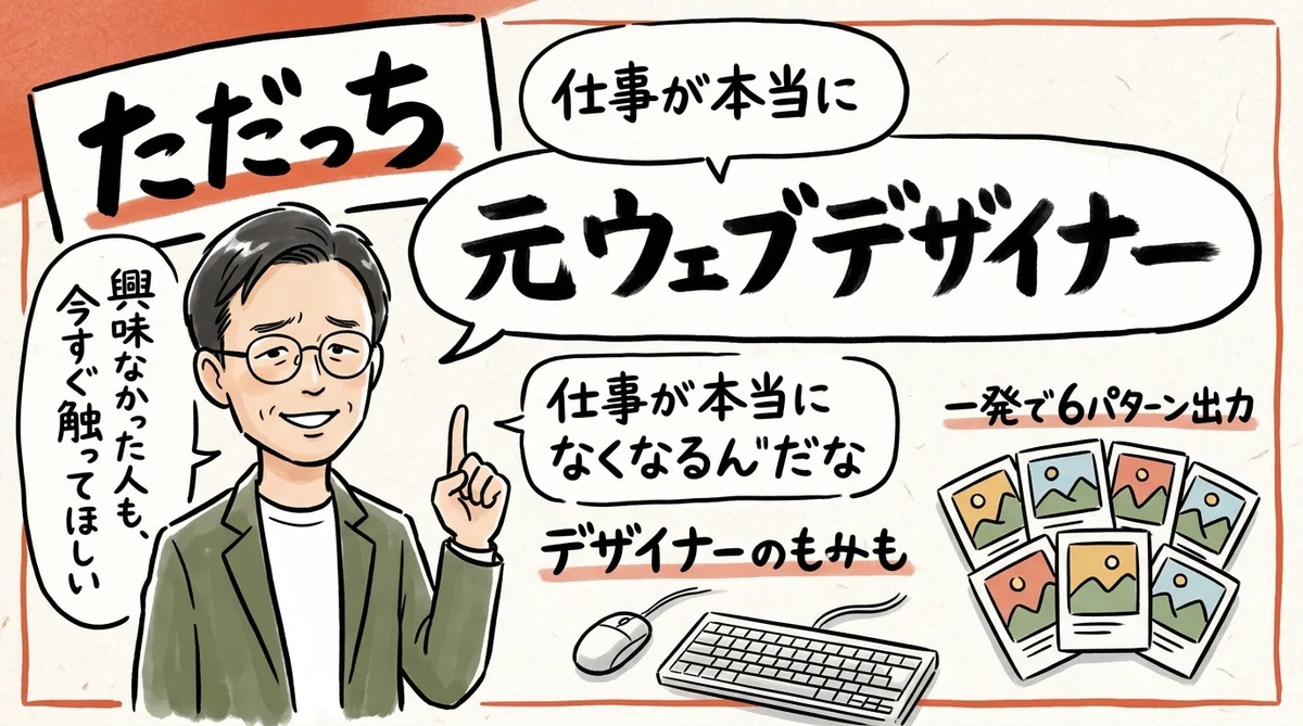 ただっちが元ウェブデザイナーと名乗った瞬間
