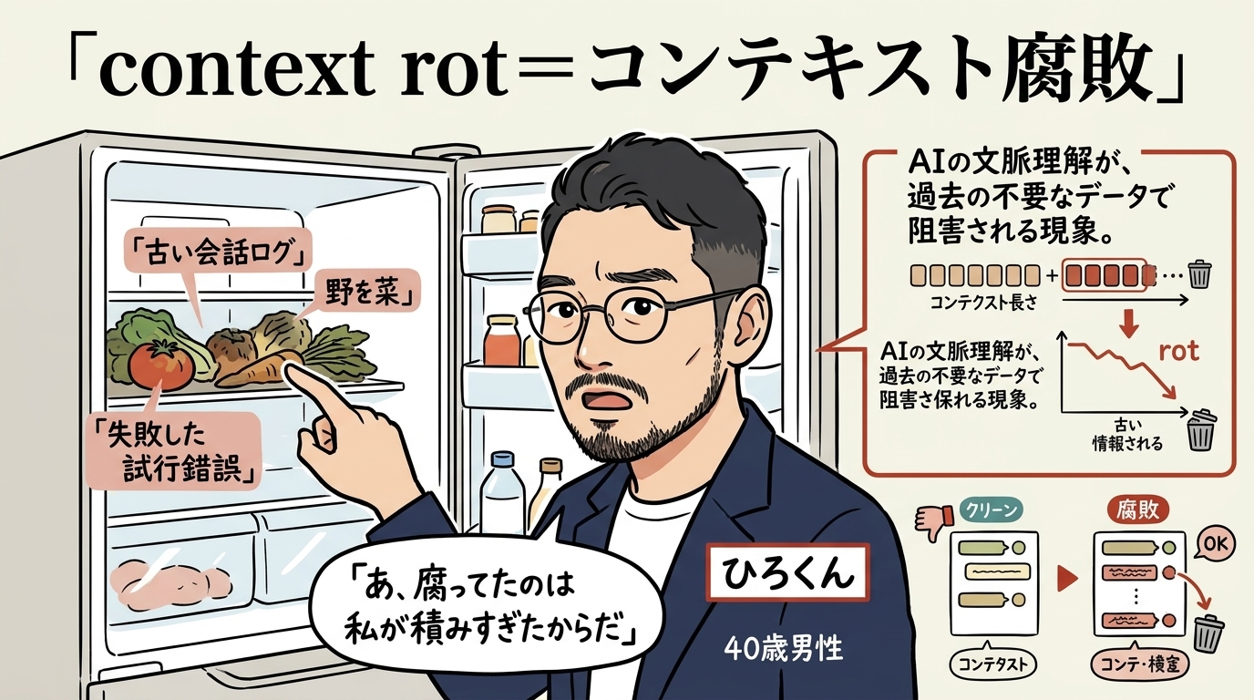 context rot コンテキスト腐敗 冷蔵庫メタファー