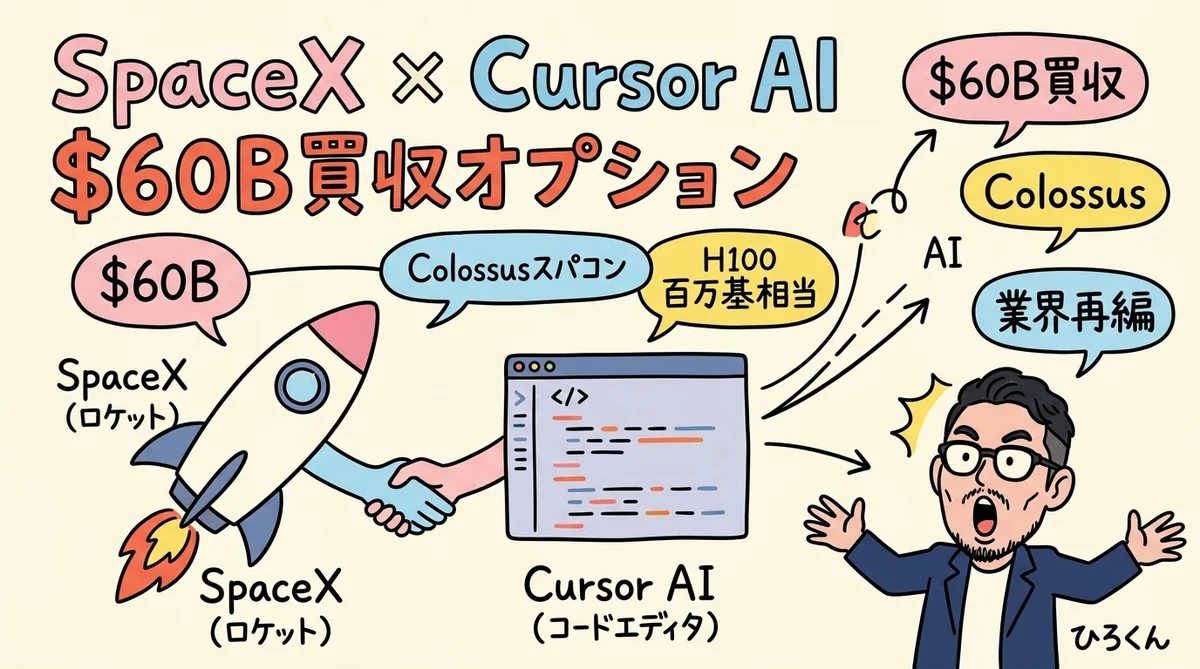 SpaceX × Cursor AI $60B グラレコ