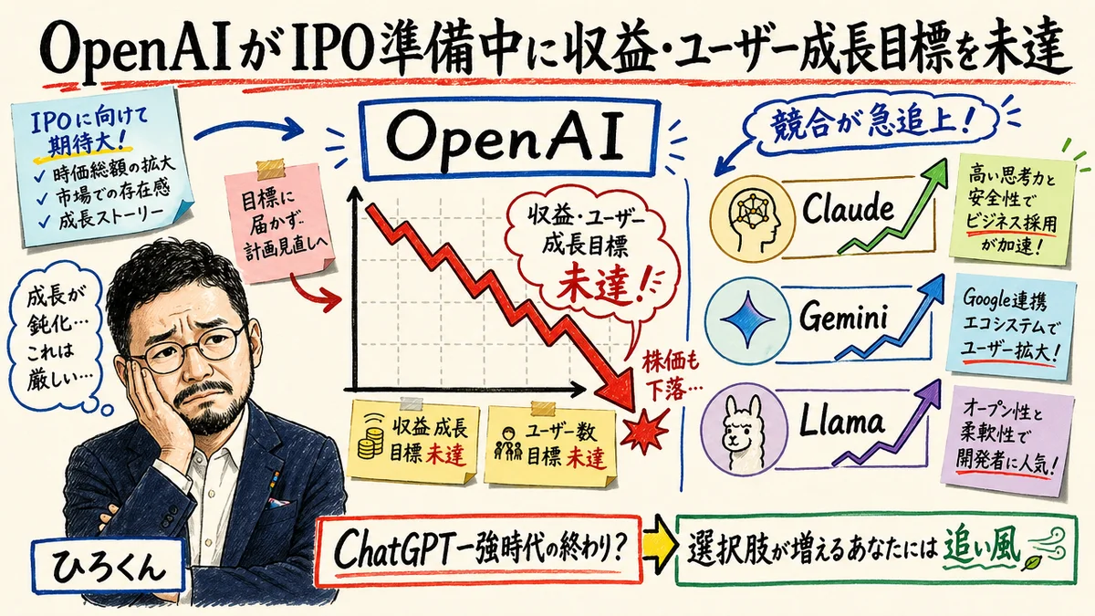 OpenAI IPO 目標未達 収益