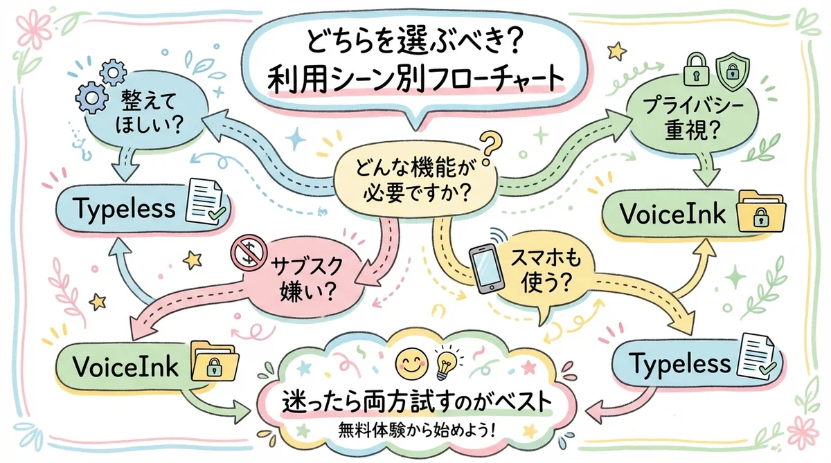 用途別おすすめ:あなたに合うのはどっち?