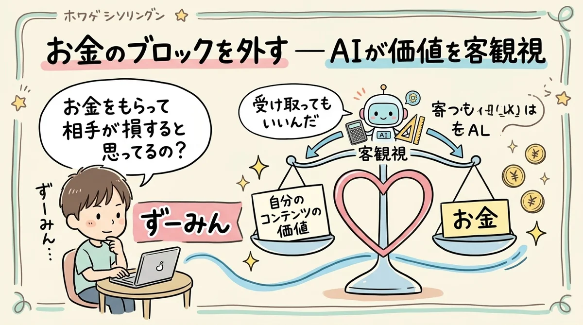 お金のブロック AIでコンテンツの価値を客観視