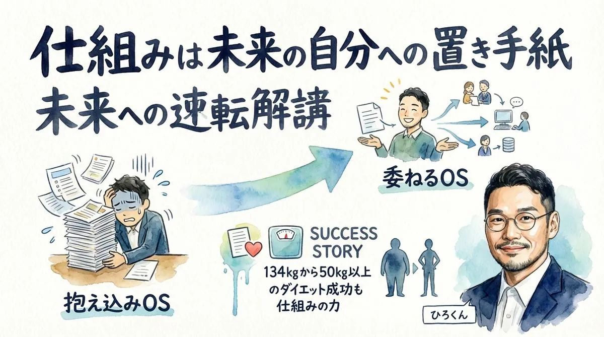 ひろくんコラム 仕組みは未来の自分への置き手紙 図解