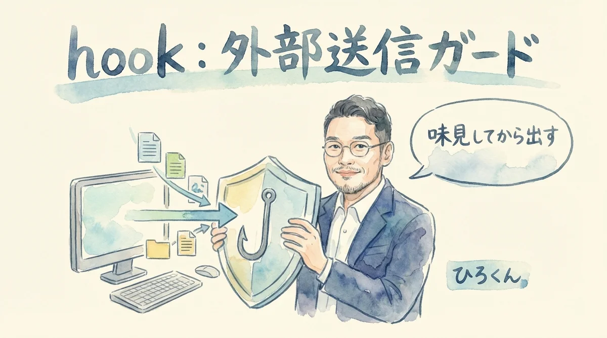 【4】hook: 外部送信ガード — AIが勝手にデータを送るのを止める