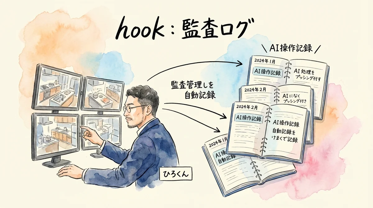 【6】hook: 監査ログ — AIがやったことを全部記録する