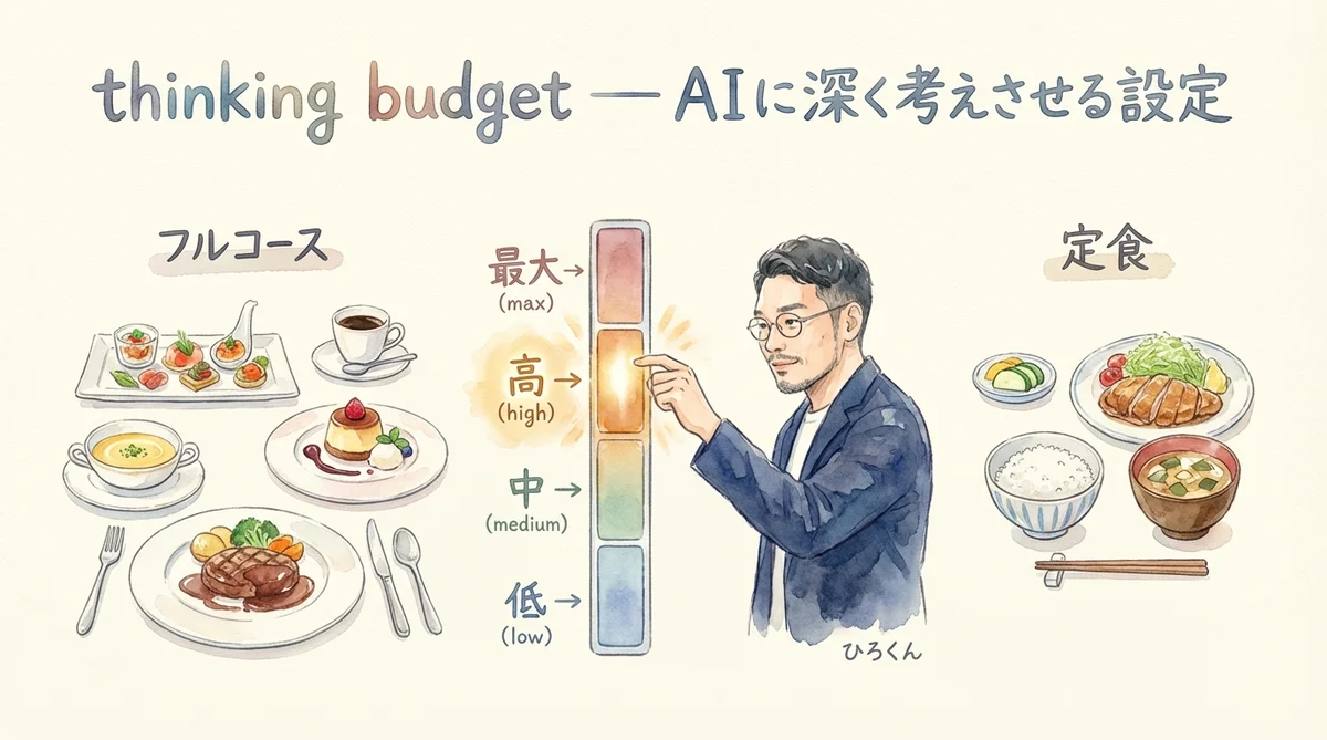 【2】thinking budget — AIに「深く考えさせる」か「即答させる」か