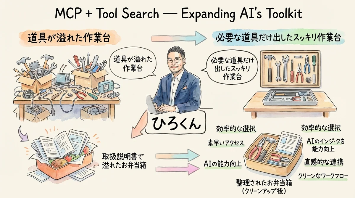 【9】MCP + Tool Search — AIの道具を増やす、でも整理しないと溢れる