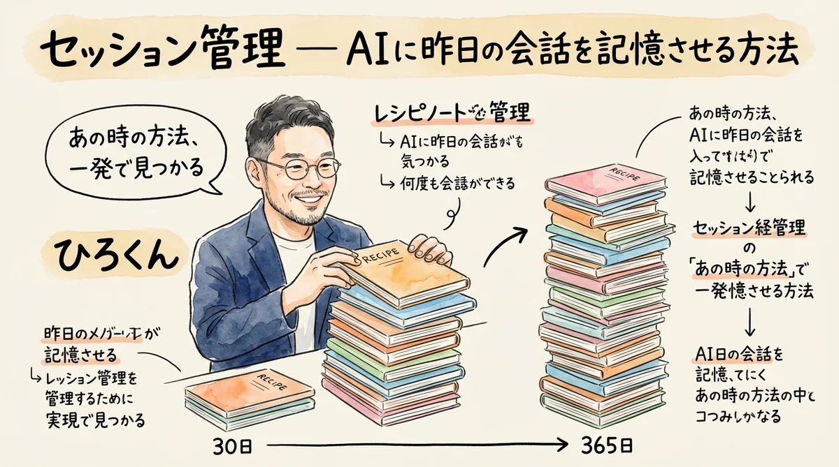 【12】セッション管理 — AIに昨日の会話を覚えさせる