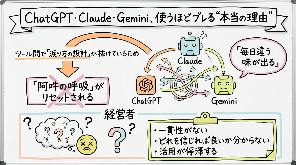 ChatGPT・Claude・Gemini使うほどブレる本当の理由