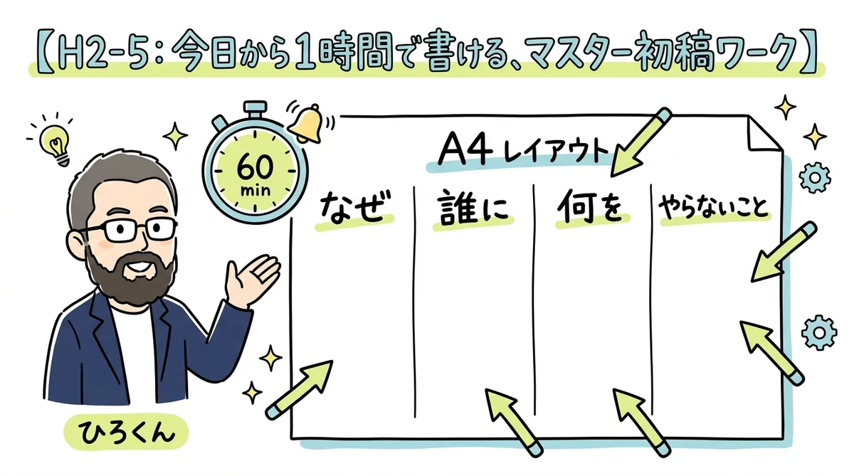 1時間で書けるマスター初稿ワーク