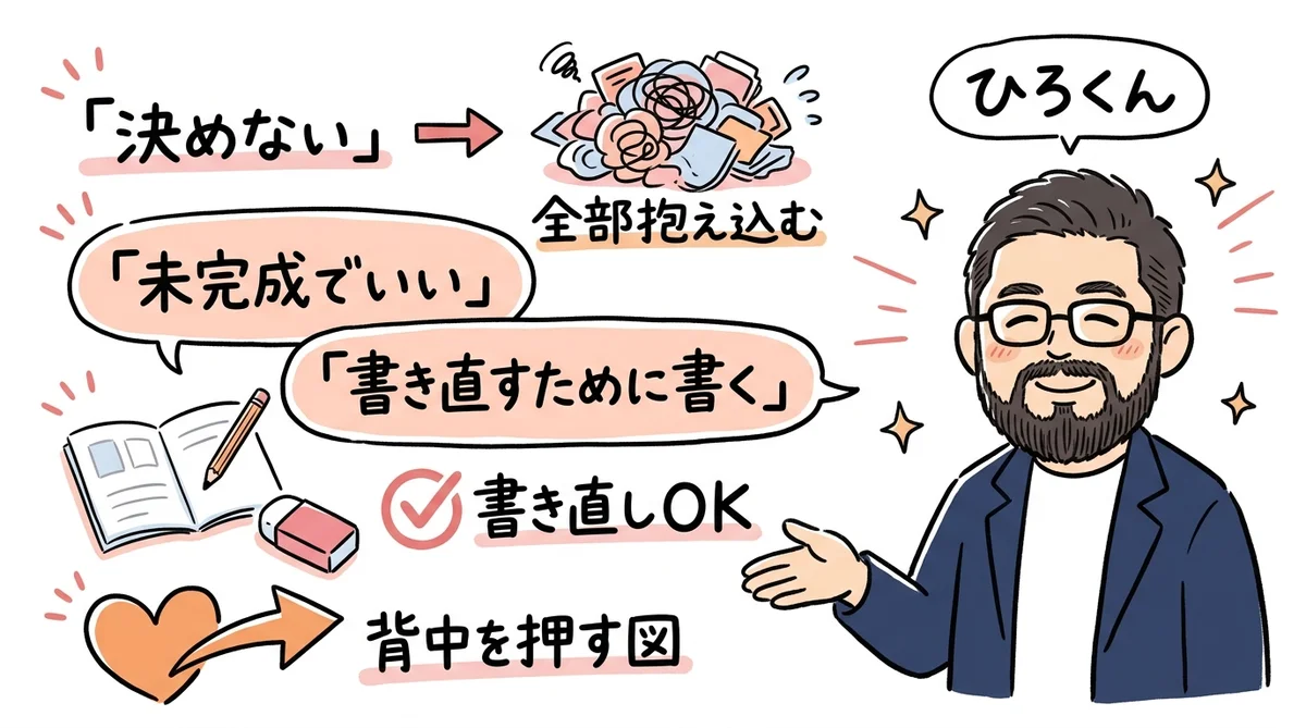 決めるのが怖くて書けない人へ