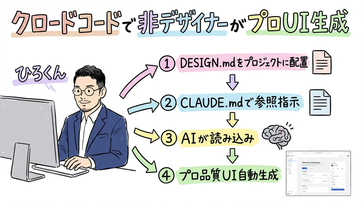 Claude Code × Design.mdでプロUI生成