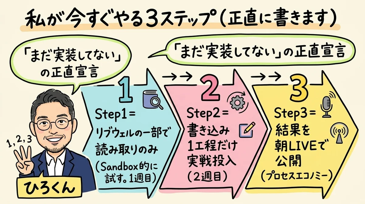 私が今すぐやる3ステップ（正直に書きます）
