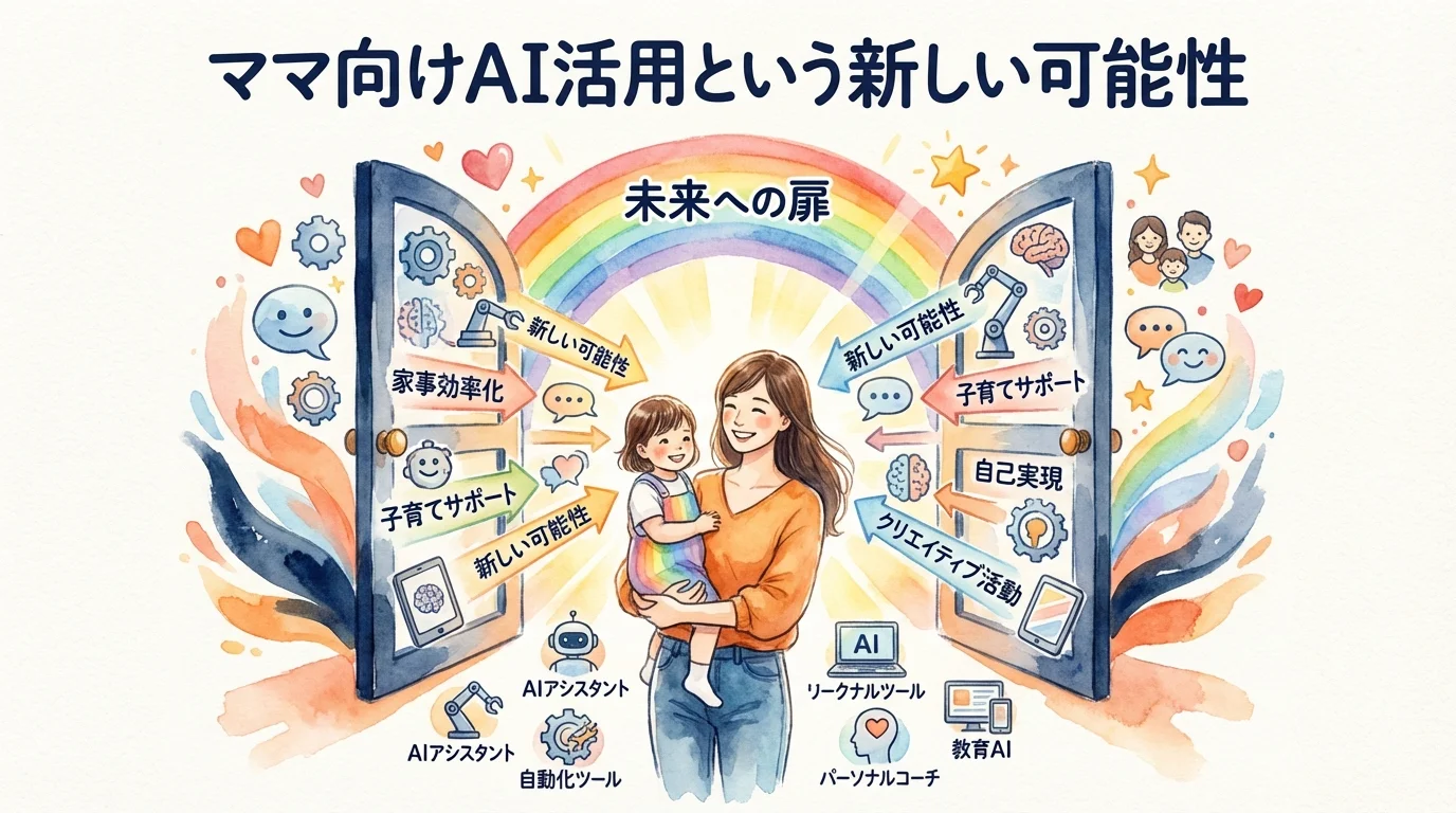 ママ向けAI活用の新しい可能性 図解