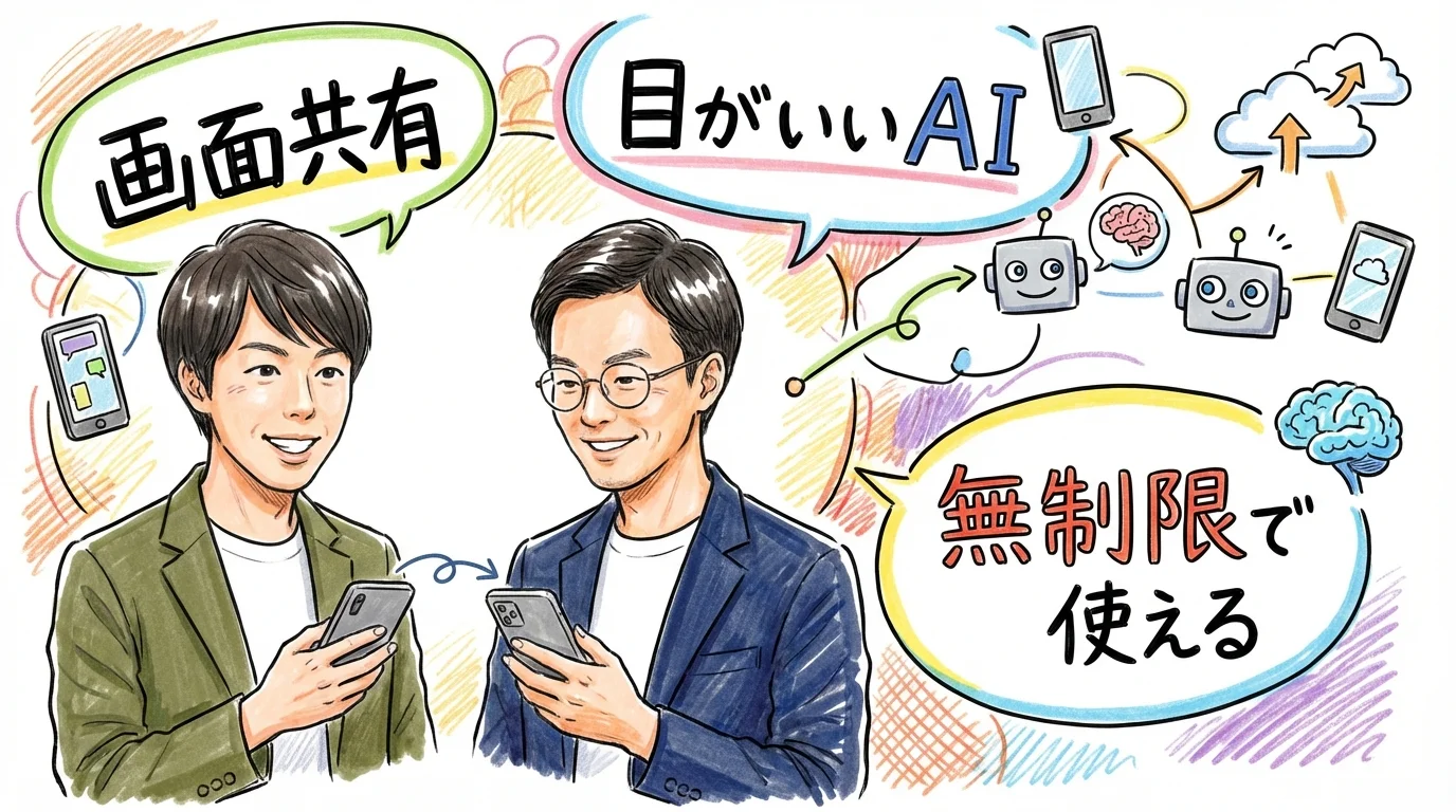 Gemini Liveの画面共有デモ