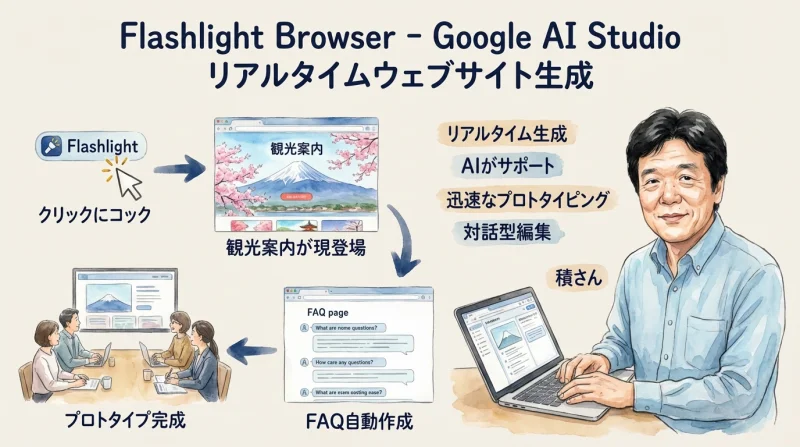 Flashlight BrowserとGoogle AI Studio
