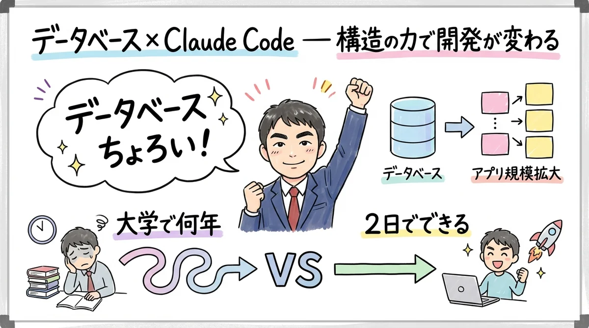 データベース×Claude Code グラレコ図解