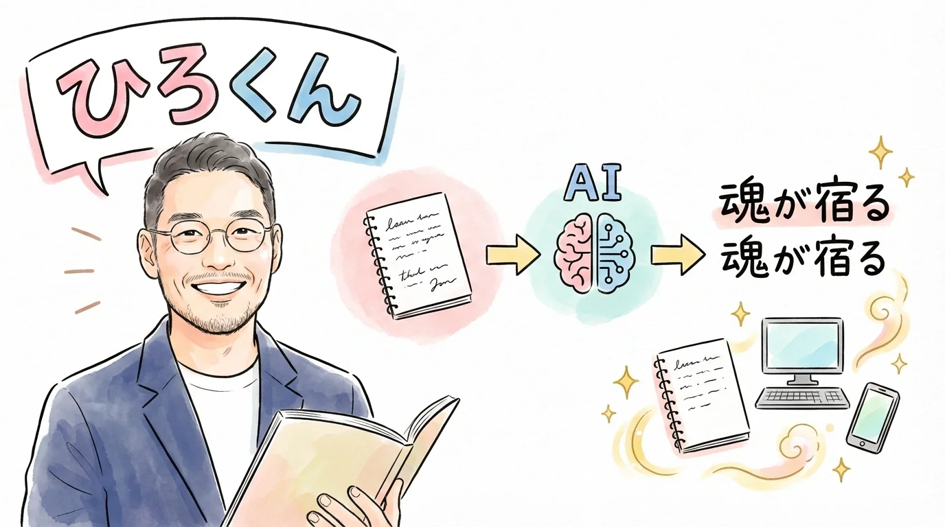 手書きノートからAIインプット 魂が宿る