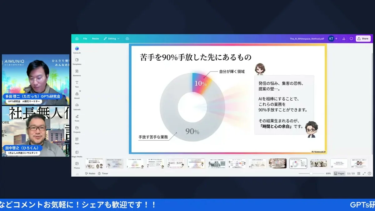 朝LIVEスクリーンショット：マーケティング定義書き換えを語る場面