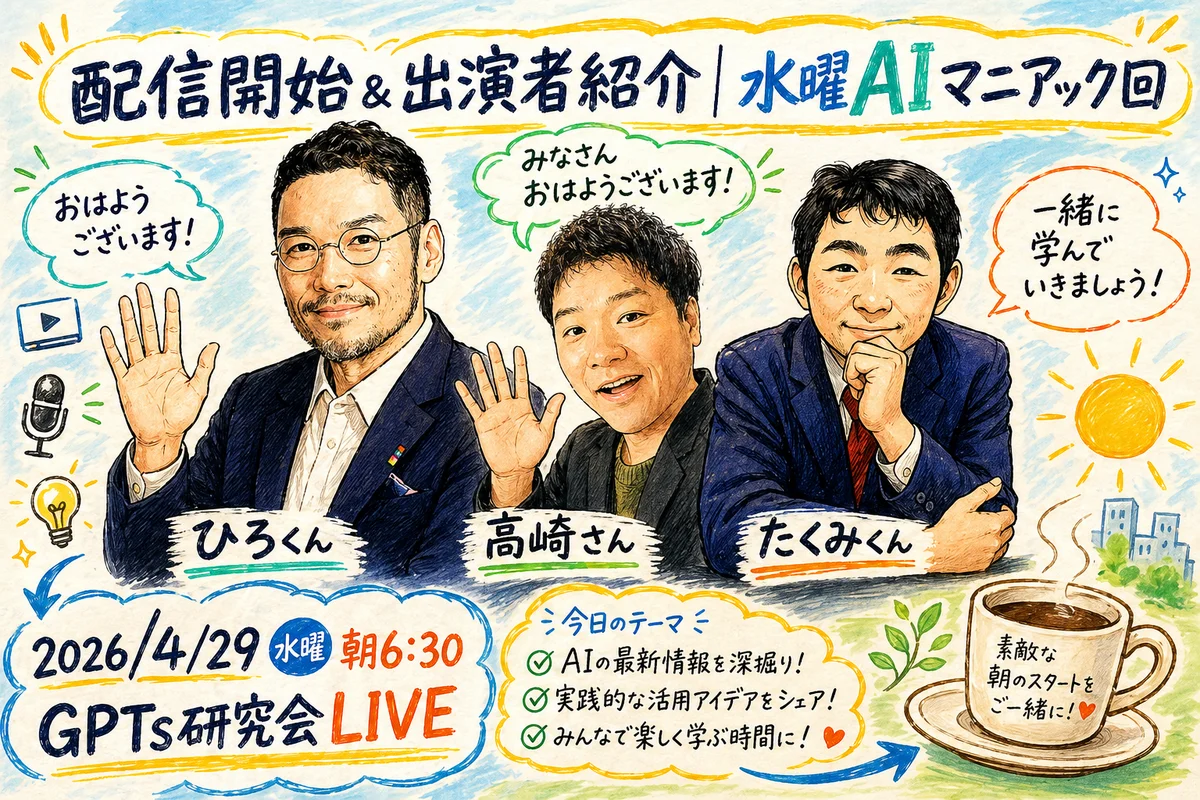 配信開始＆出演者紹介｜水曜AIマニアック回