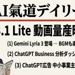 Veo 3.1 Liteで動画量産時代？Lyria 3&ChatGPT広告中小解放【最新AIニュース解説】2026年4月20日号