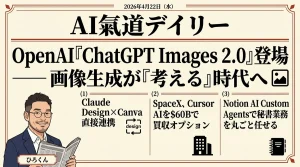 2026年4月22日AI氣道デイリー 新聞風アイキャッチ