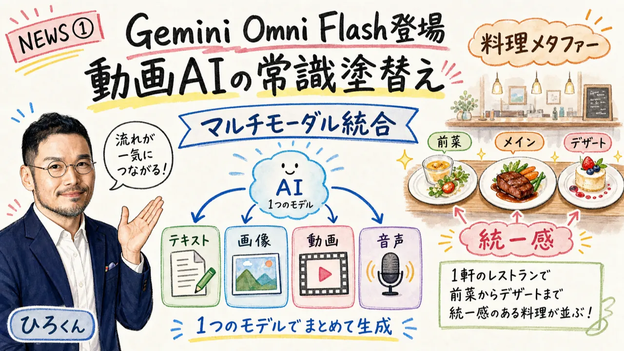 Gemini Omni Flash登場・動画AIの常識塗替え