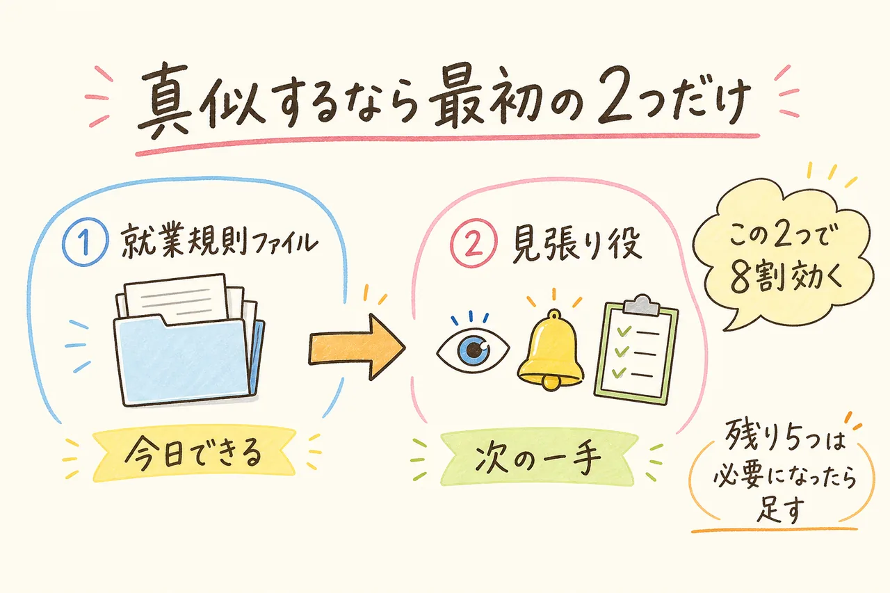 真似すべき最初の2つ