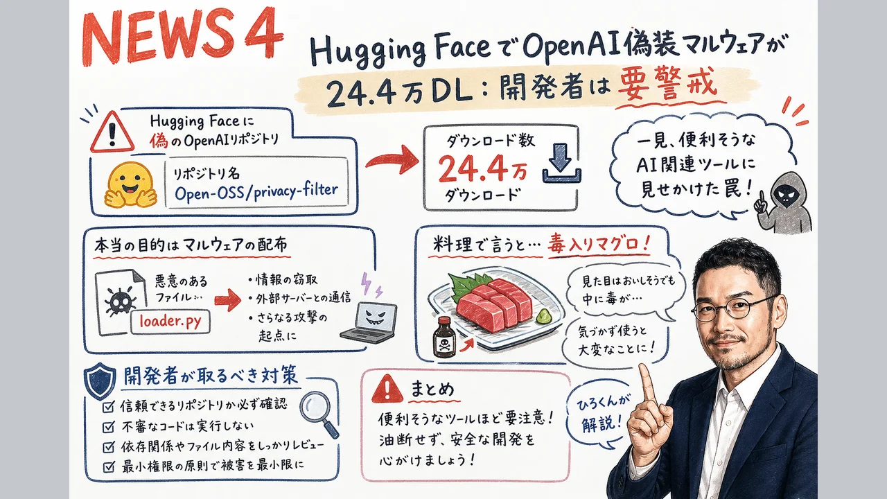Hugging Face偽OpenAIリポジトリの図解