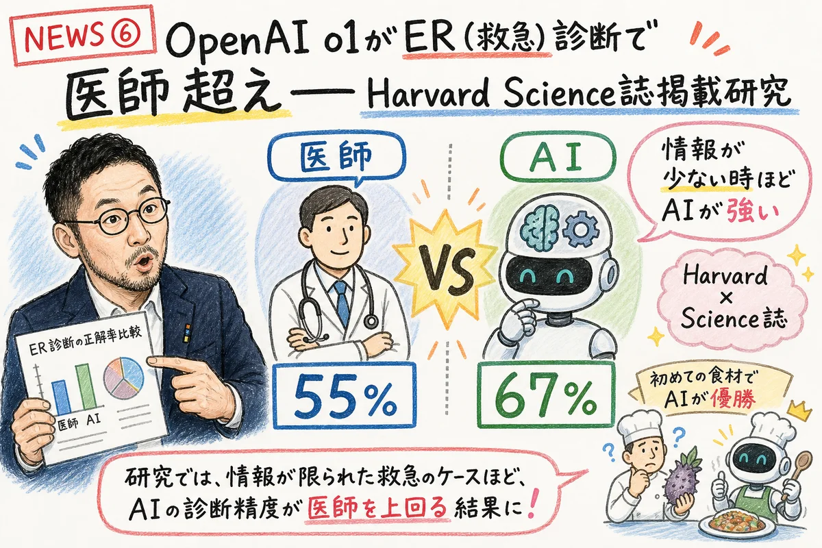OpenAI o1 医療診断研究の図解