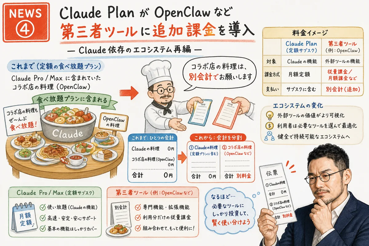 Claude Plan OpenClaw追加課金