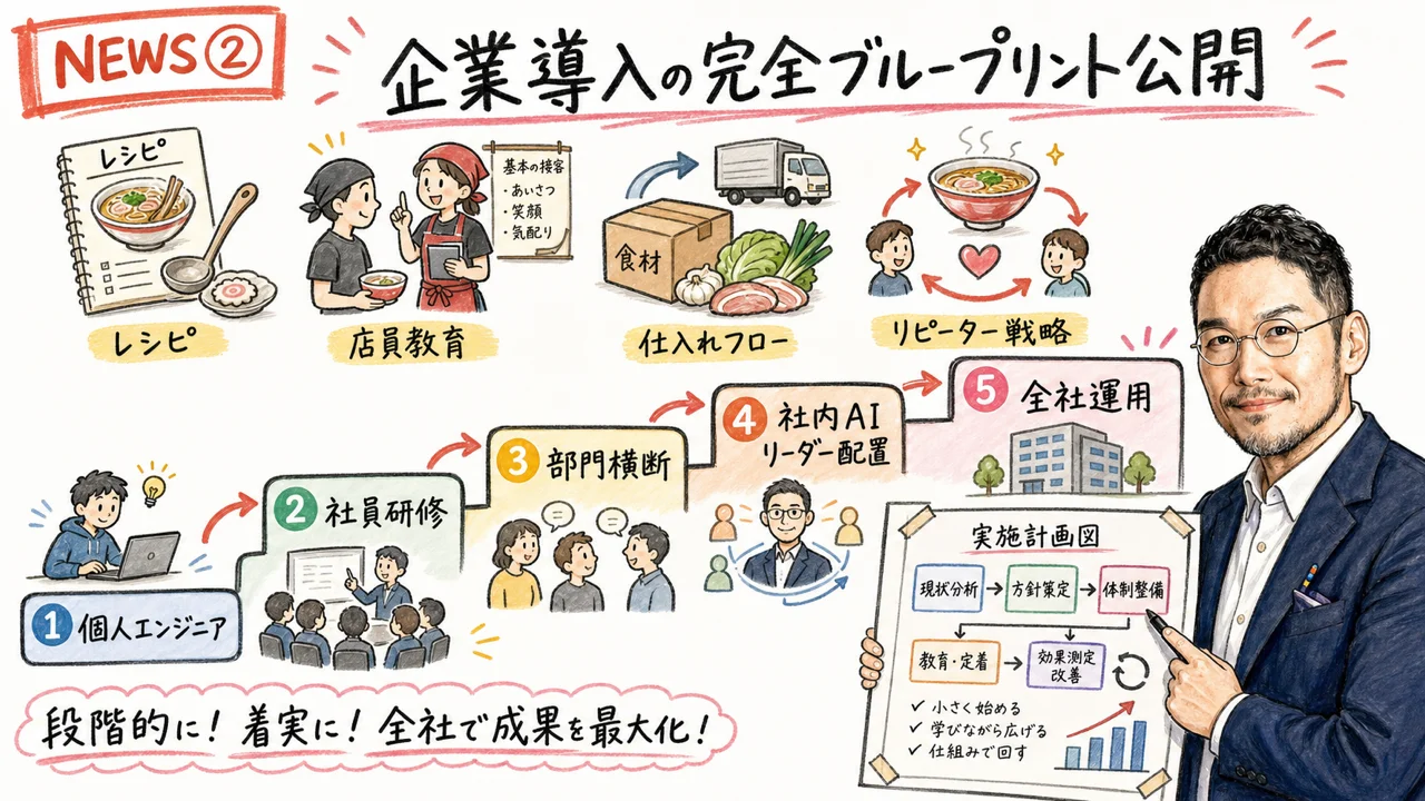 Claude Codeを企業に導入する段階的ブループリント図