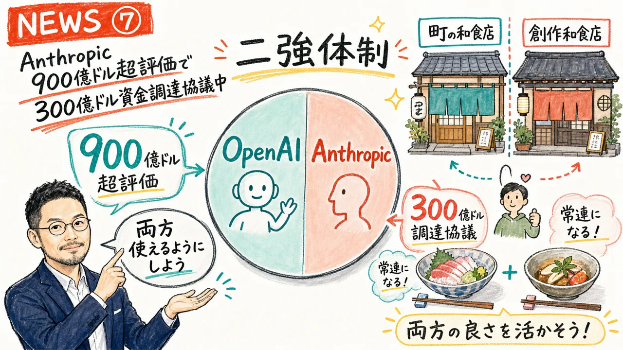 Anthropicの巨額資金調達を表現した図解