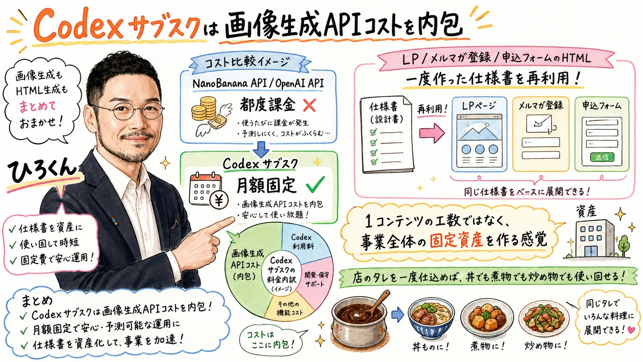 Codexサブスクで画像生成API課金を内包する仕組み