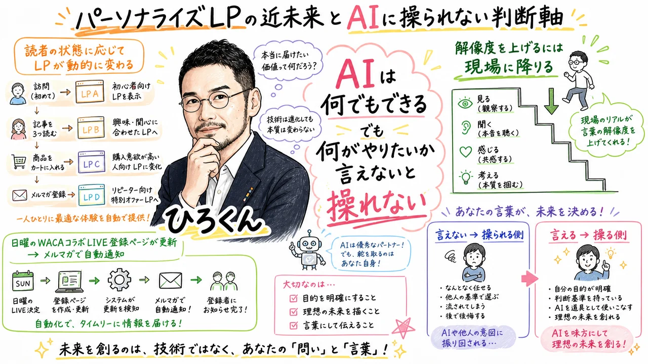 パーソナライズLPの近未来とAIに操られない判断軸の議論