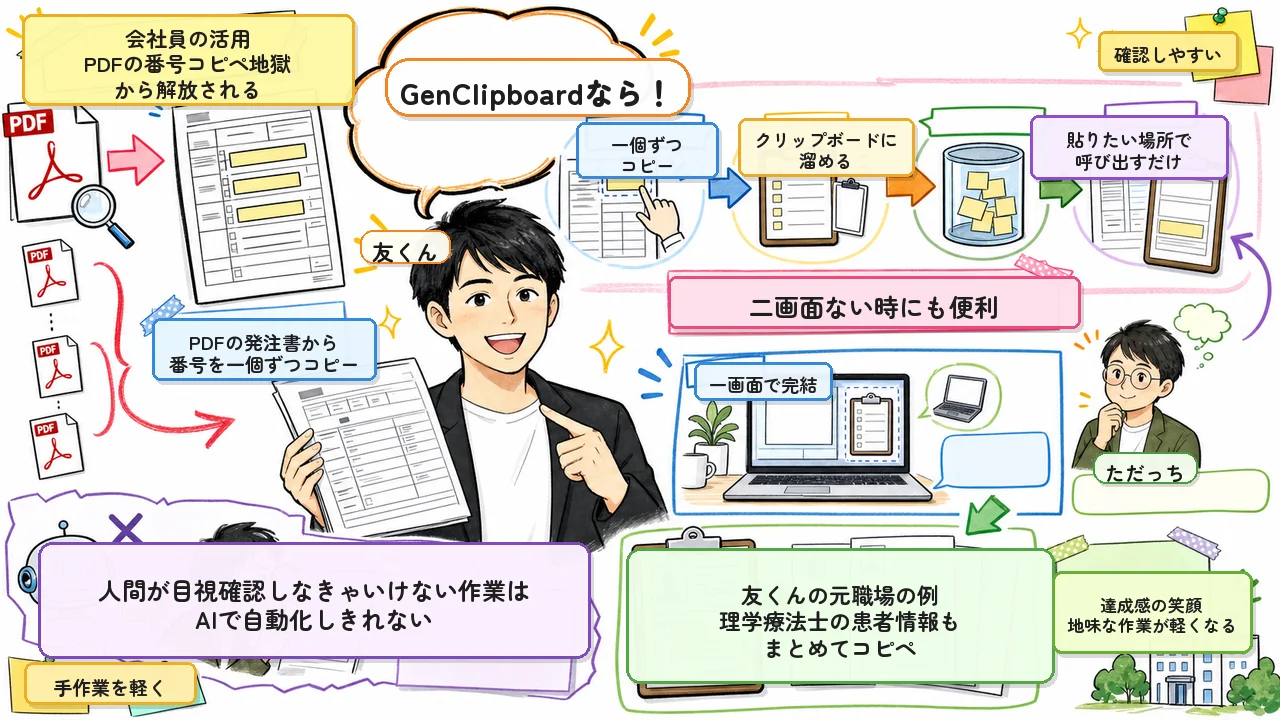 会社員の活用｜PDFの番号コピペ地獄から解放