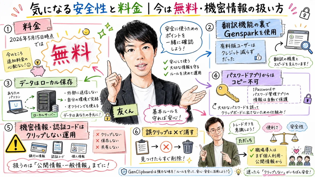 気になる安全性と料金｜今は無料・機密情報の扱い方