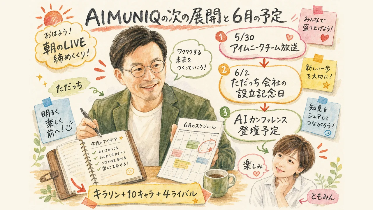 アイムニーク設立記念ライブ・AIカンファレンスの今後の展開